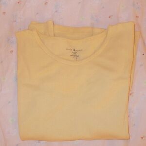 brandy melville yellow short sleeve top